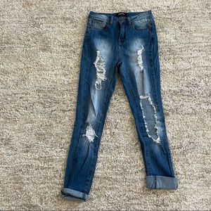 Fashion Nova Distressed Skinny Jeans
